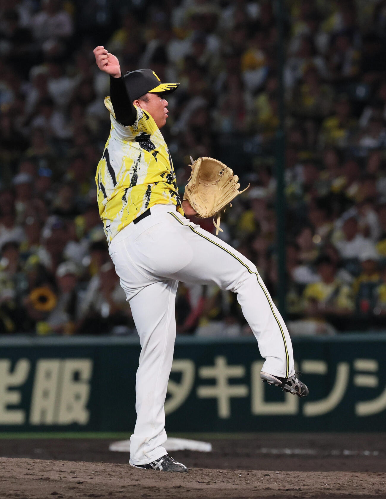 阪神対巨人　完封勝利を挙げた阪神村上頌樹（撮影・宮崎幸一）