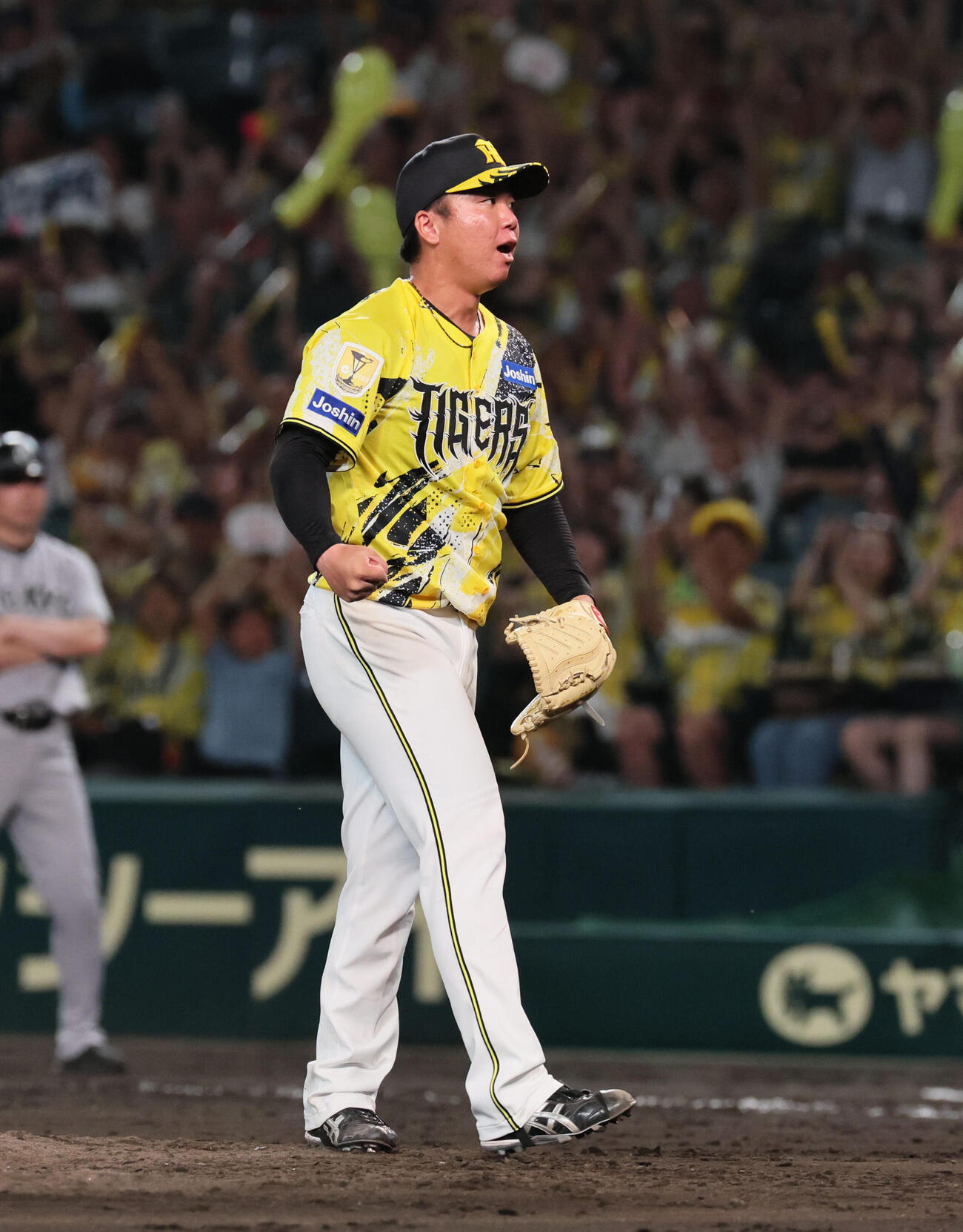 阪神対巨人　完封勝利を挙げた阪神村上頌樹（撮影・宮崎幸一）