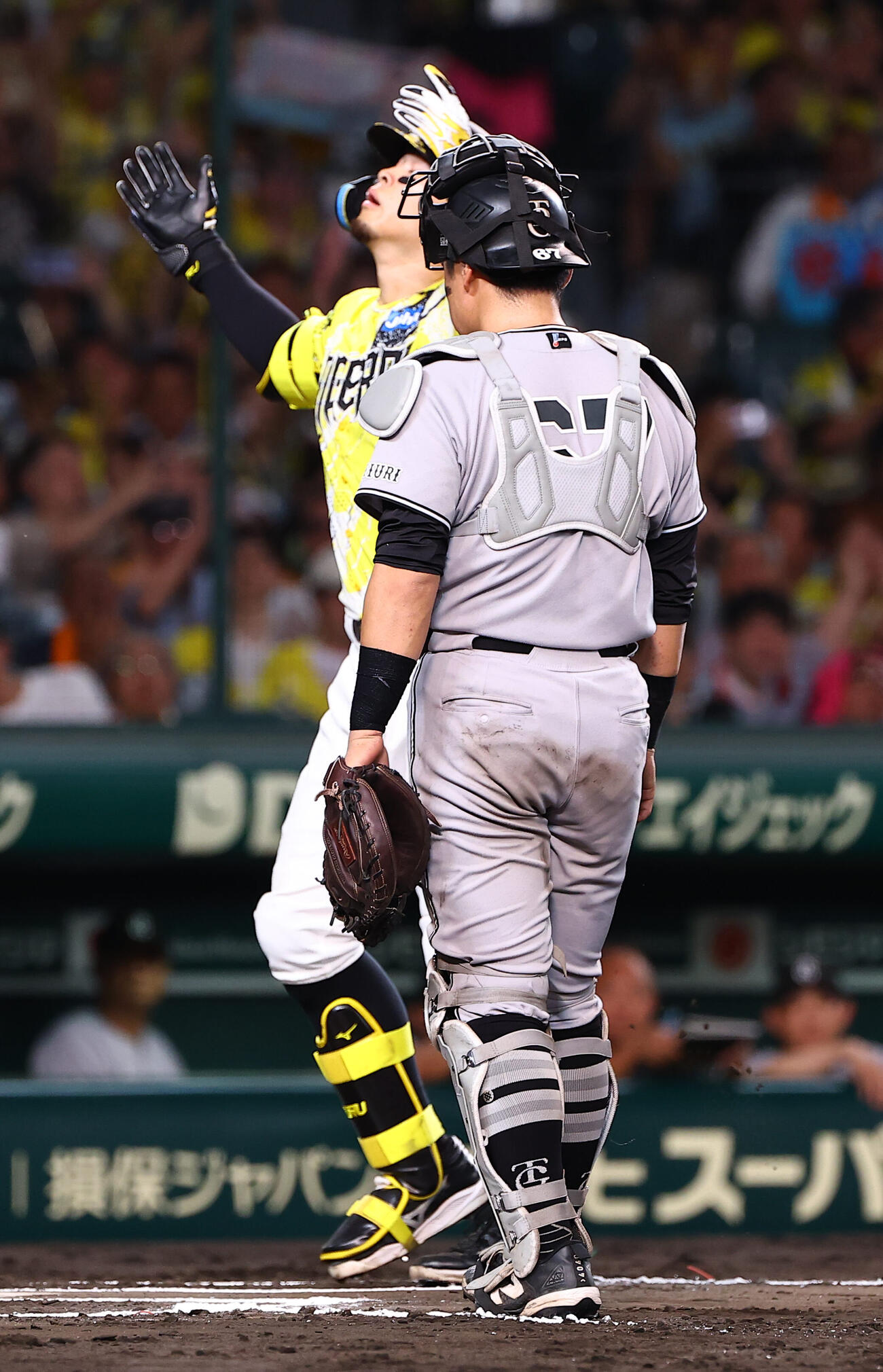 阪神対巨人　6回裏阪神無死、佐藤輝明は先制ソロ本塁打を放つ（撮影・上田博志）