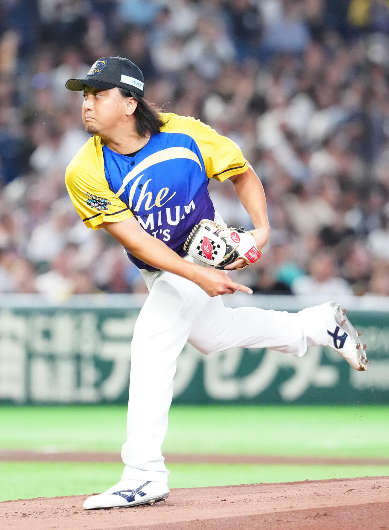 ザ・プレミアム・モルツ球団先発の沢村拓一氏（撮影・江口和貴）