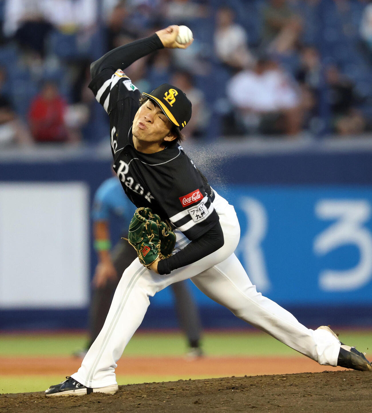 セ選抜対パ選抜　力投するパ選抜の村上泰斗（撮影・浅見桂子）