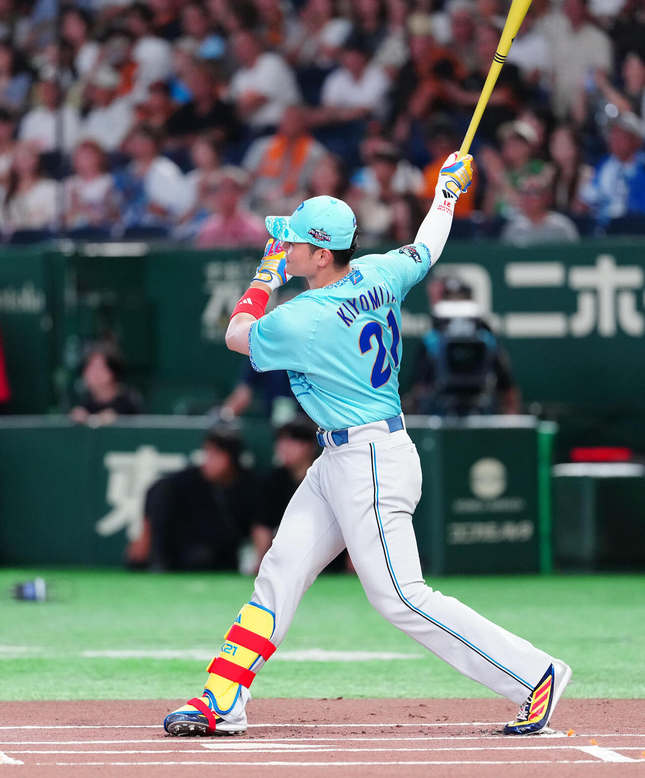 全セ対全パ　ホームランダービー1回戦で快音を響かせる日本ハム清宮幸太郎（撮影・鈴木みどり）