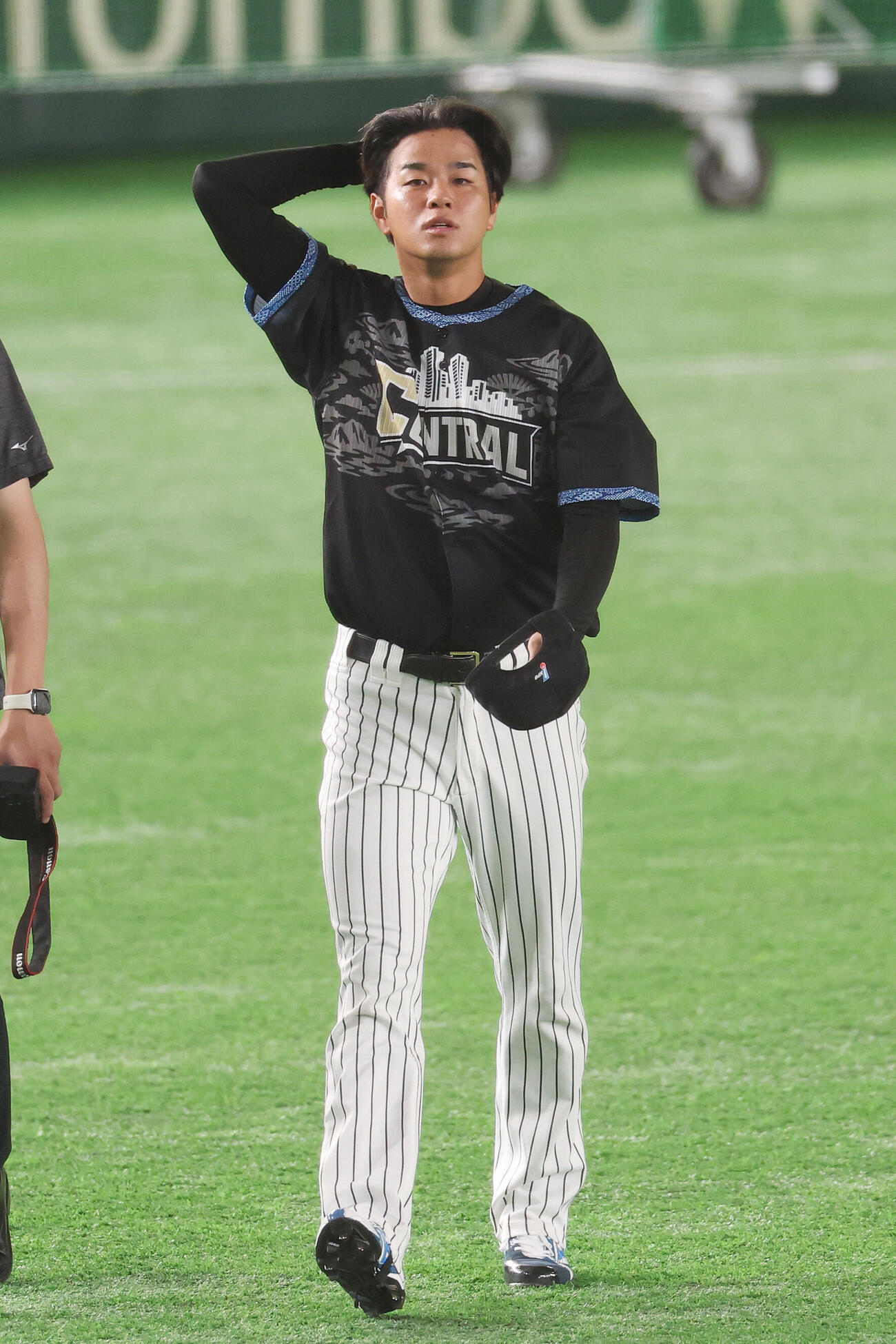 全セ対全パ　試合前練習に臨む阪神高橋遥人（撮影・宮地輝）