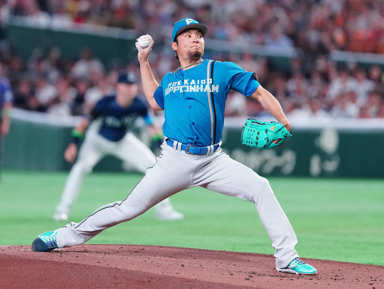 全セ対全パ　先発し力投する全パ伊藤大海（撮影・鈴木みどり）