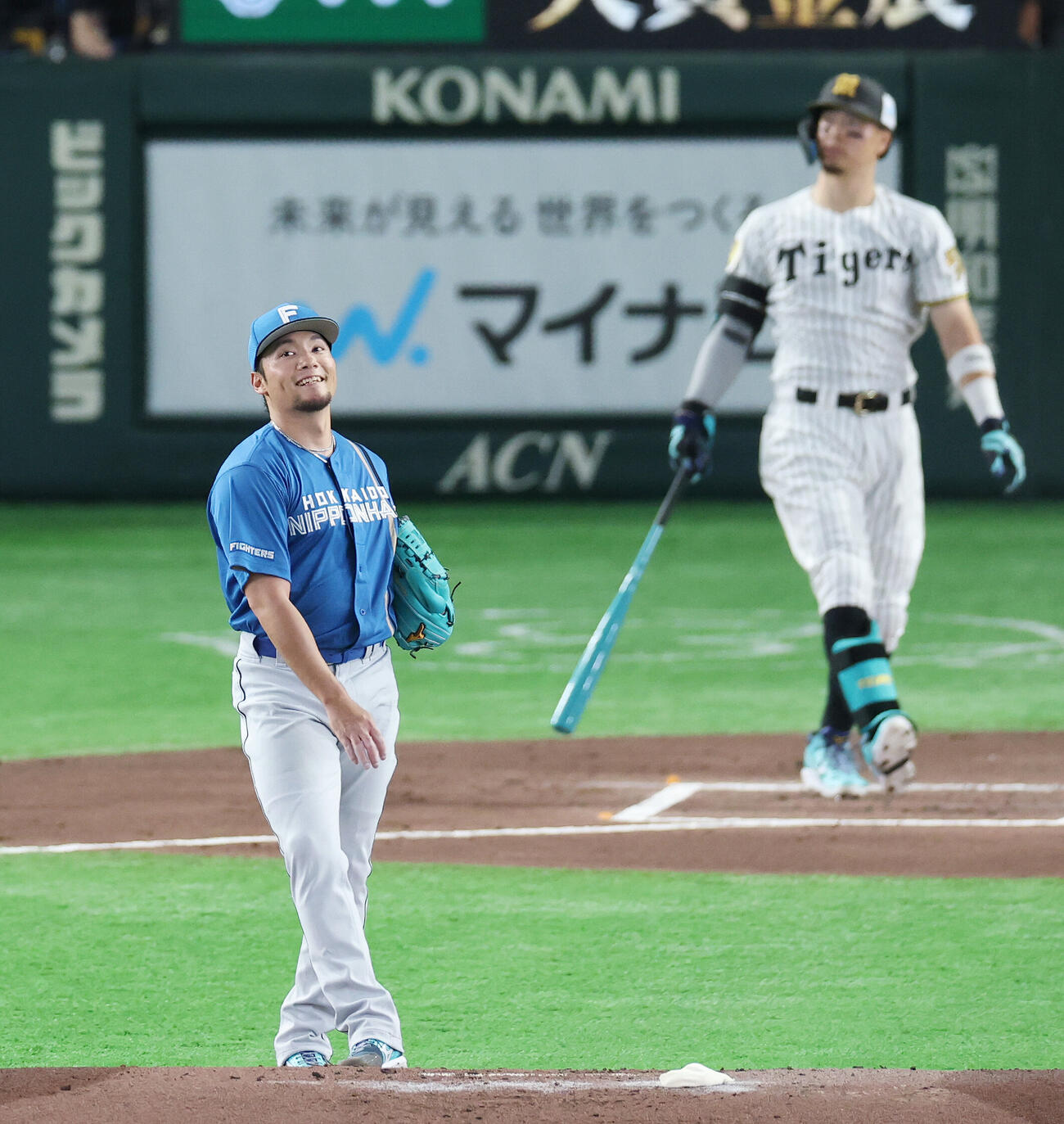 全セ対全パ　1回裏全セ1死、佐藤輝明に本塁打を浴びる伊藤大海（撮影・宮地輝）