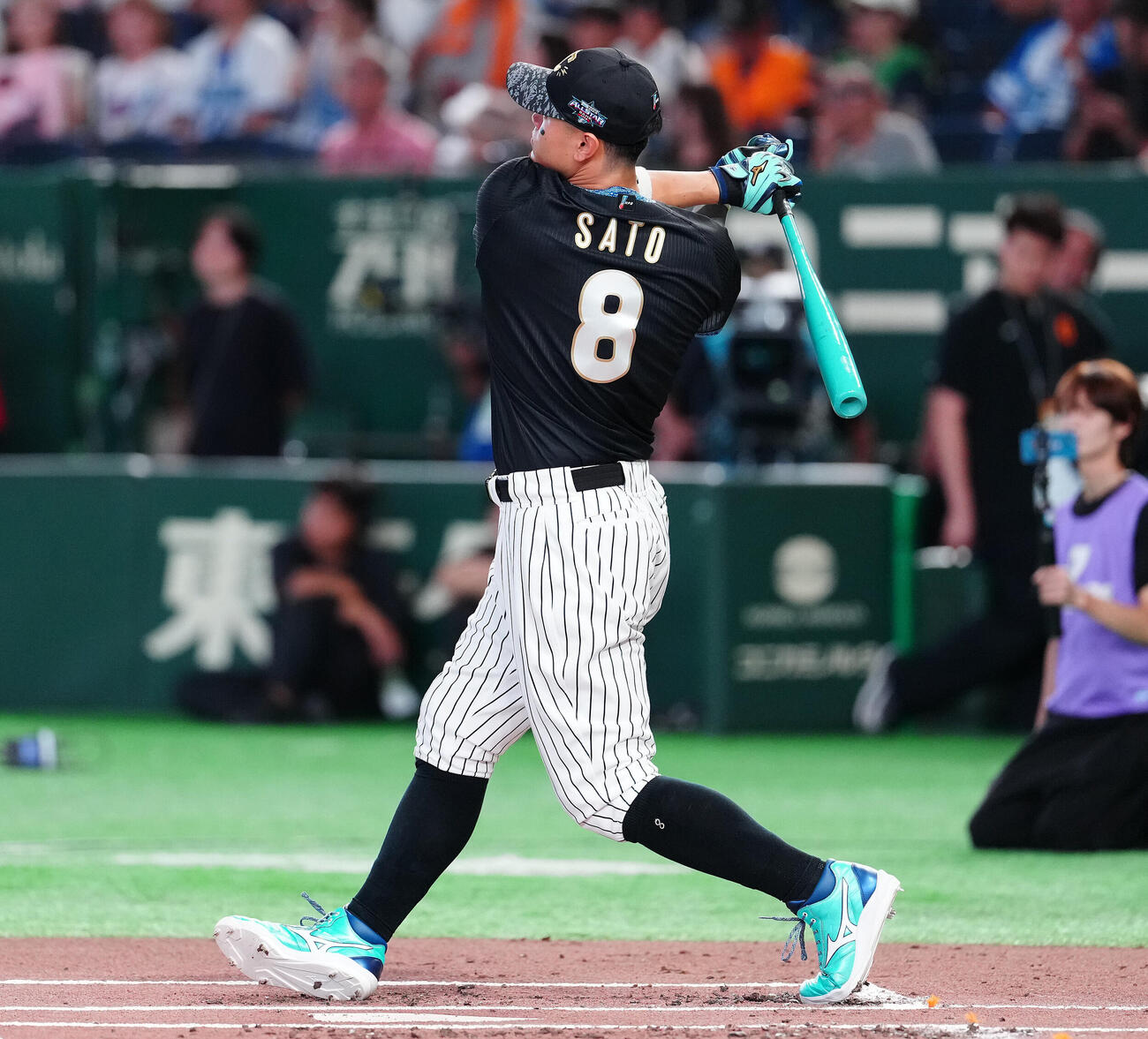 全セ対全パ　ホームランダービー準決勝で快音を響かせる阪神森下翔太（撮影・鈴木みどり）