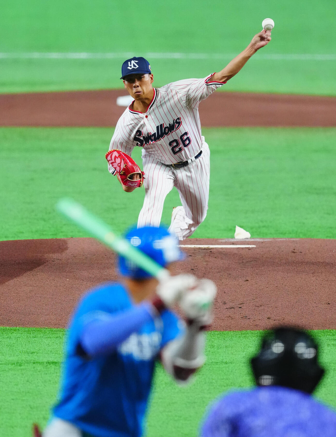 全セ対全パ　力投する全セ先発山野太一（撮影・垰建太）