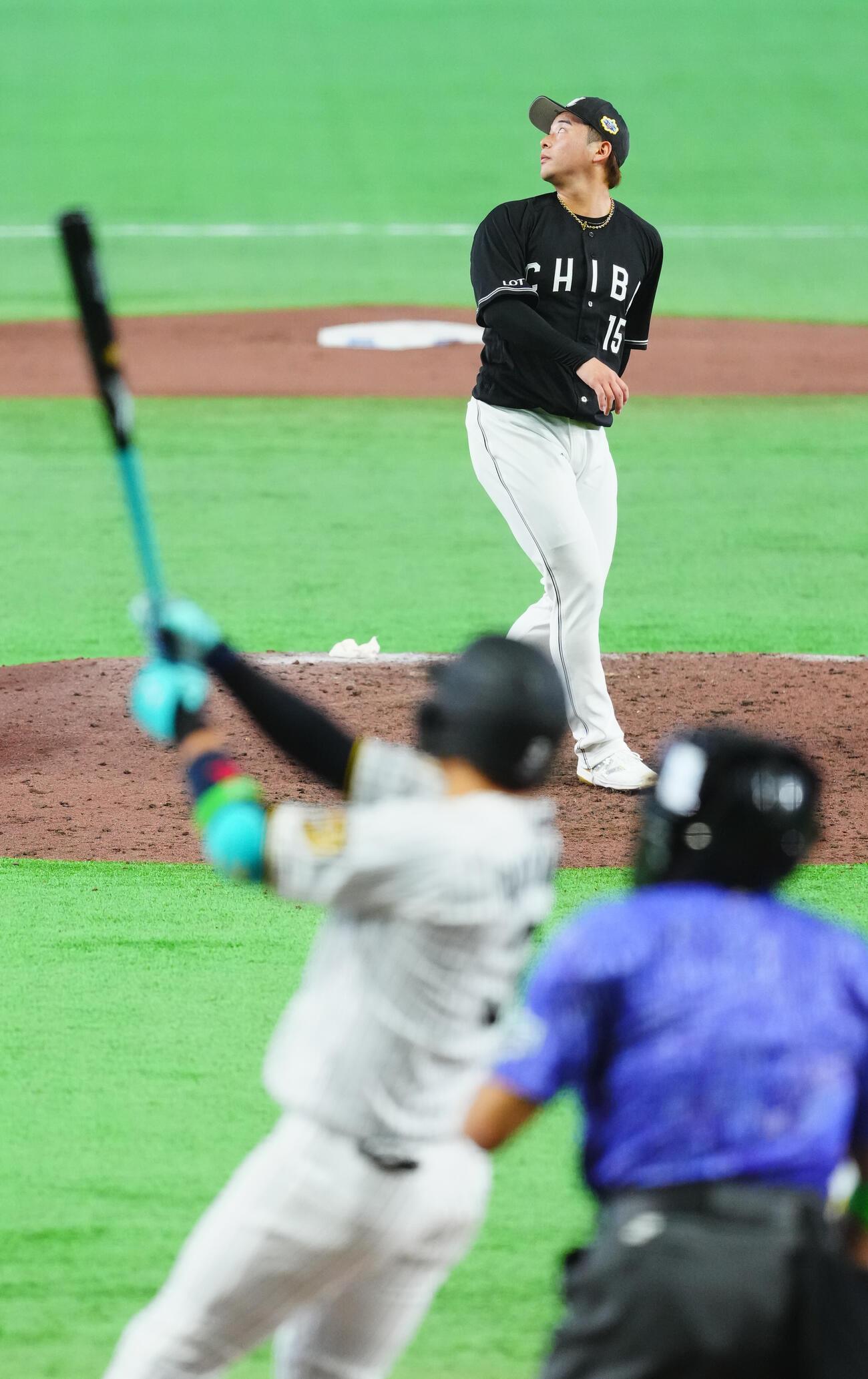 全セ対全パ　8回裏全セ1死二塁、大山悠輔に2点本塁打を浴びる横山陸人（撮影・垰建太）