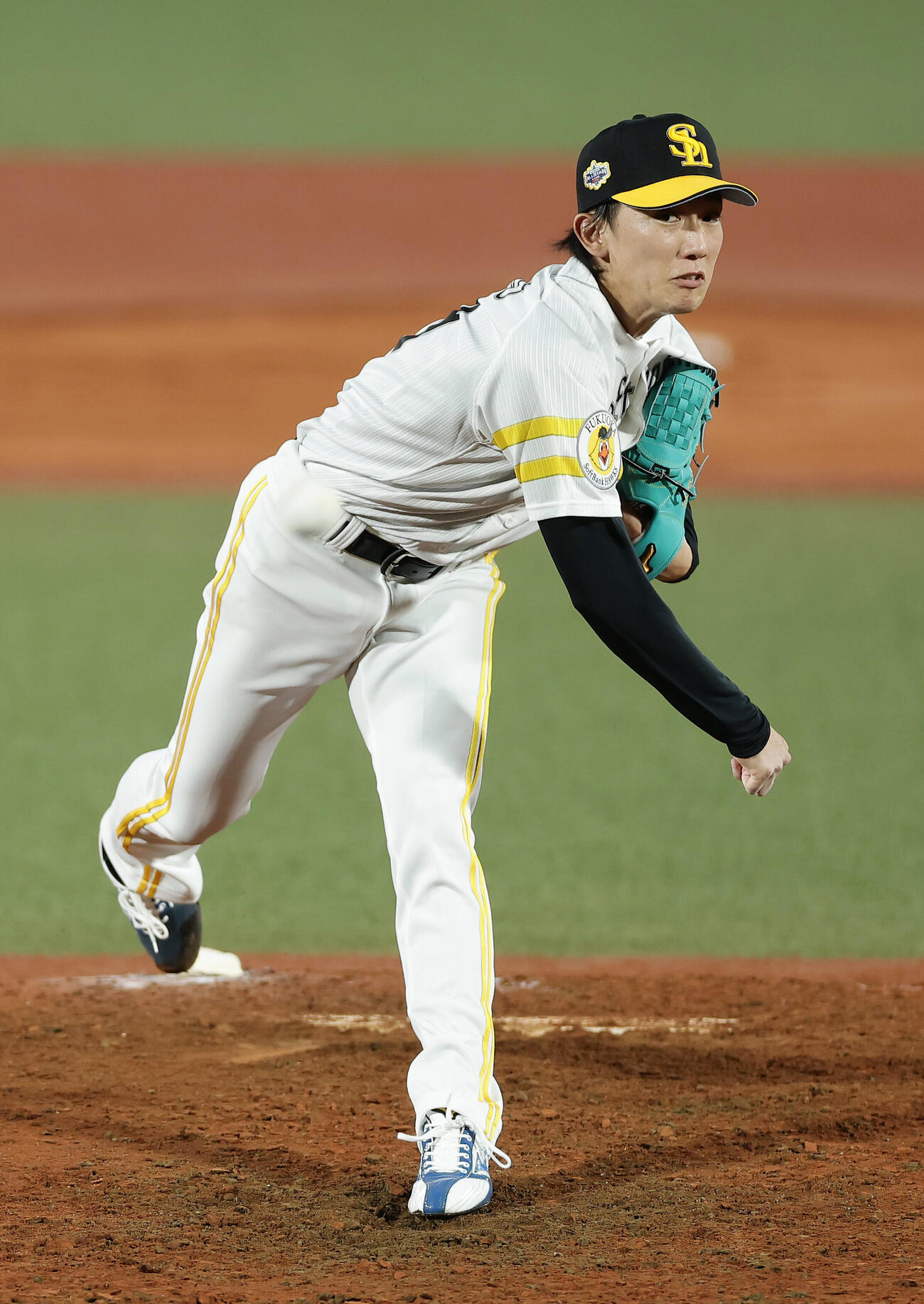 全パ対全セ　4回、3番手で登板した全パ大津亮介（撮影・前田充）