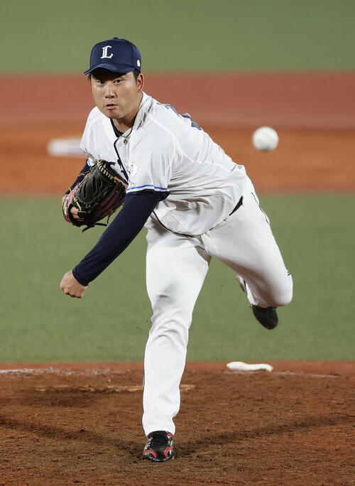 全パ対全セ 力投する全パ6番手の岩城颯空(撮影・前田充)