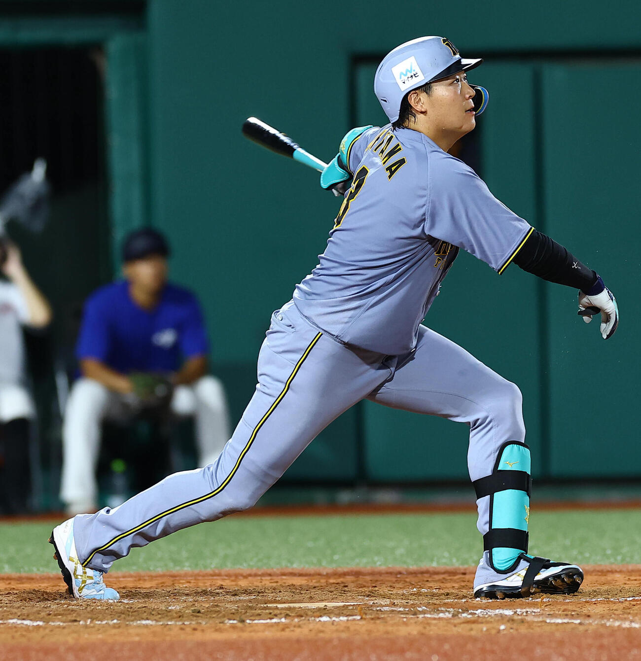 全パ対全セ　5回表全セ無死一塁、大山悠輔は安打を放つ（撮影・上田博志）