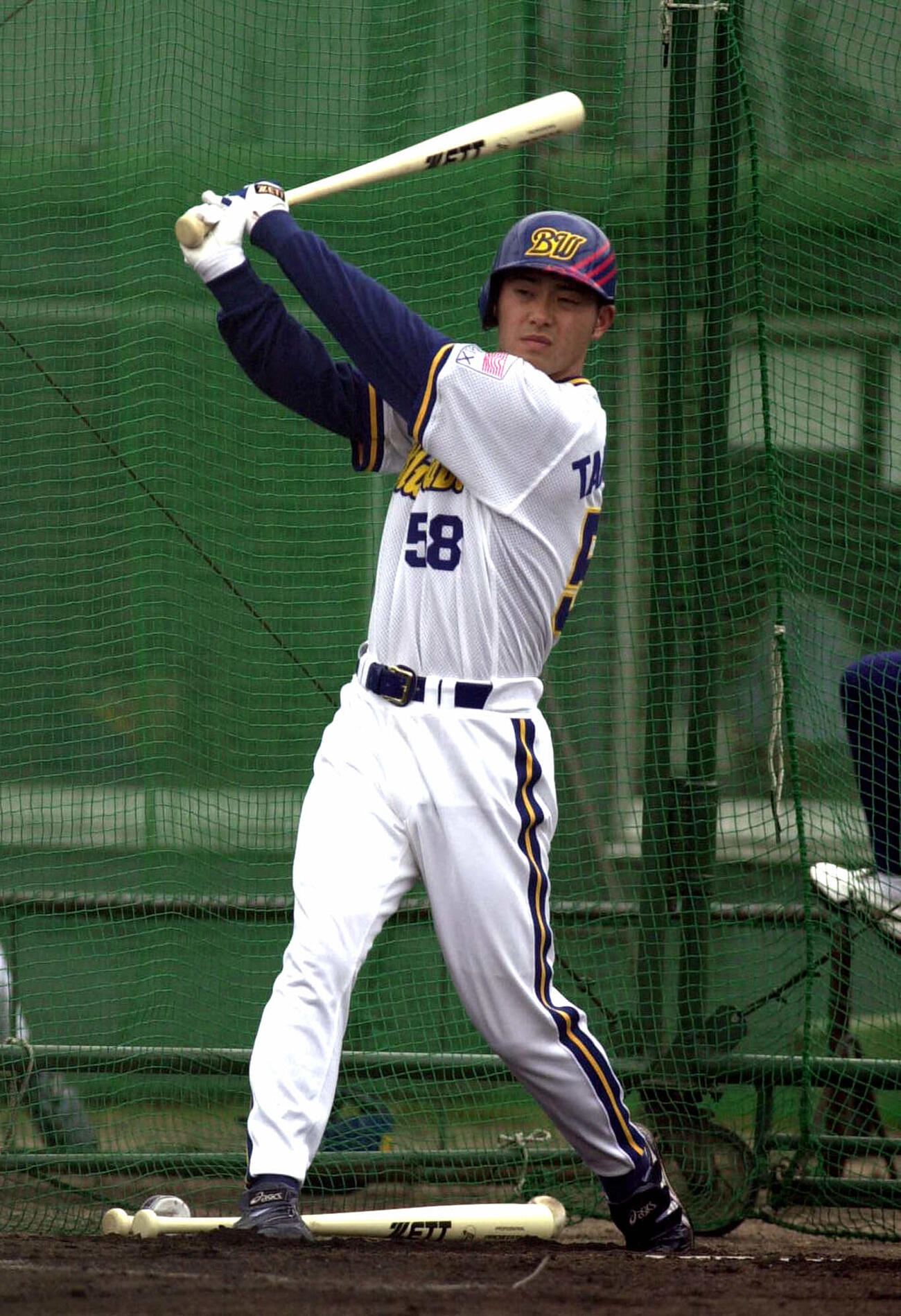 オリックス時代の父、高見沢考史氏（2001年撮影）