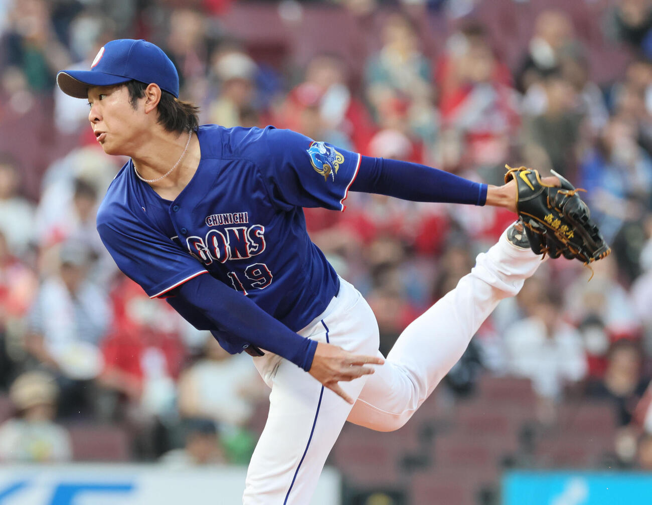 広島対中日　中日先発の高橋宏斗（撮影・加藤孝規）