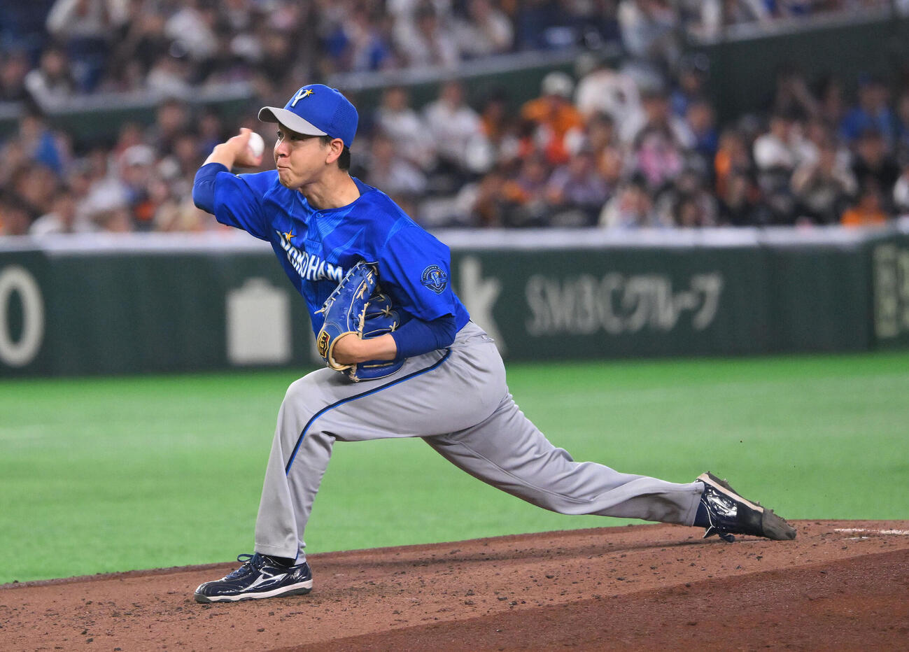 巨人対DeNA DeNA先発の平良拳太郎（撮影・滝沢徹郎）