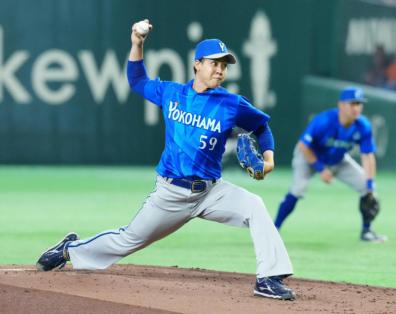 巨人対DeNA DeNA先発の平良拳太郎（撮影・江口和貴）