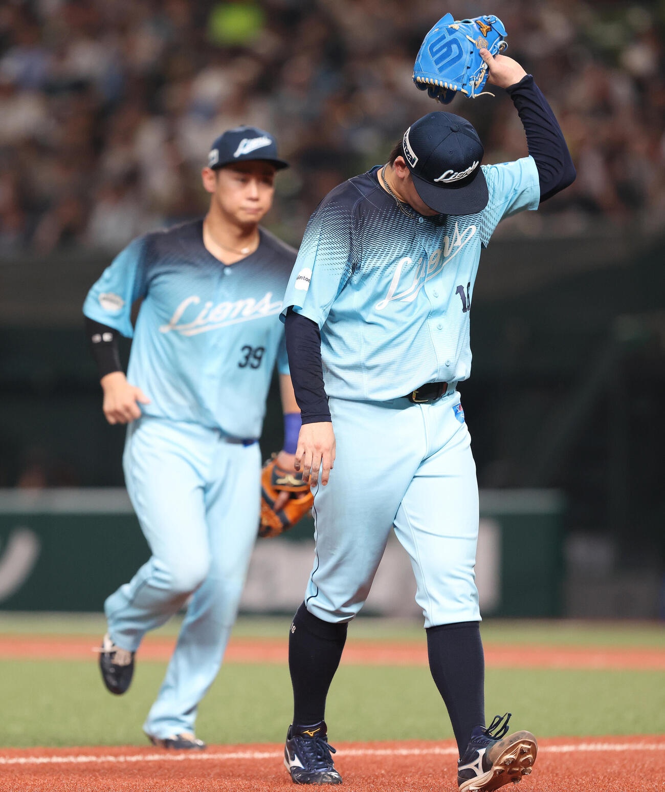 西武対オリックス　4回表に逆転を許した隅田知一郎（撮影・河田真司）