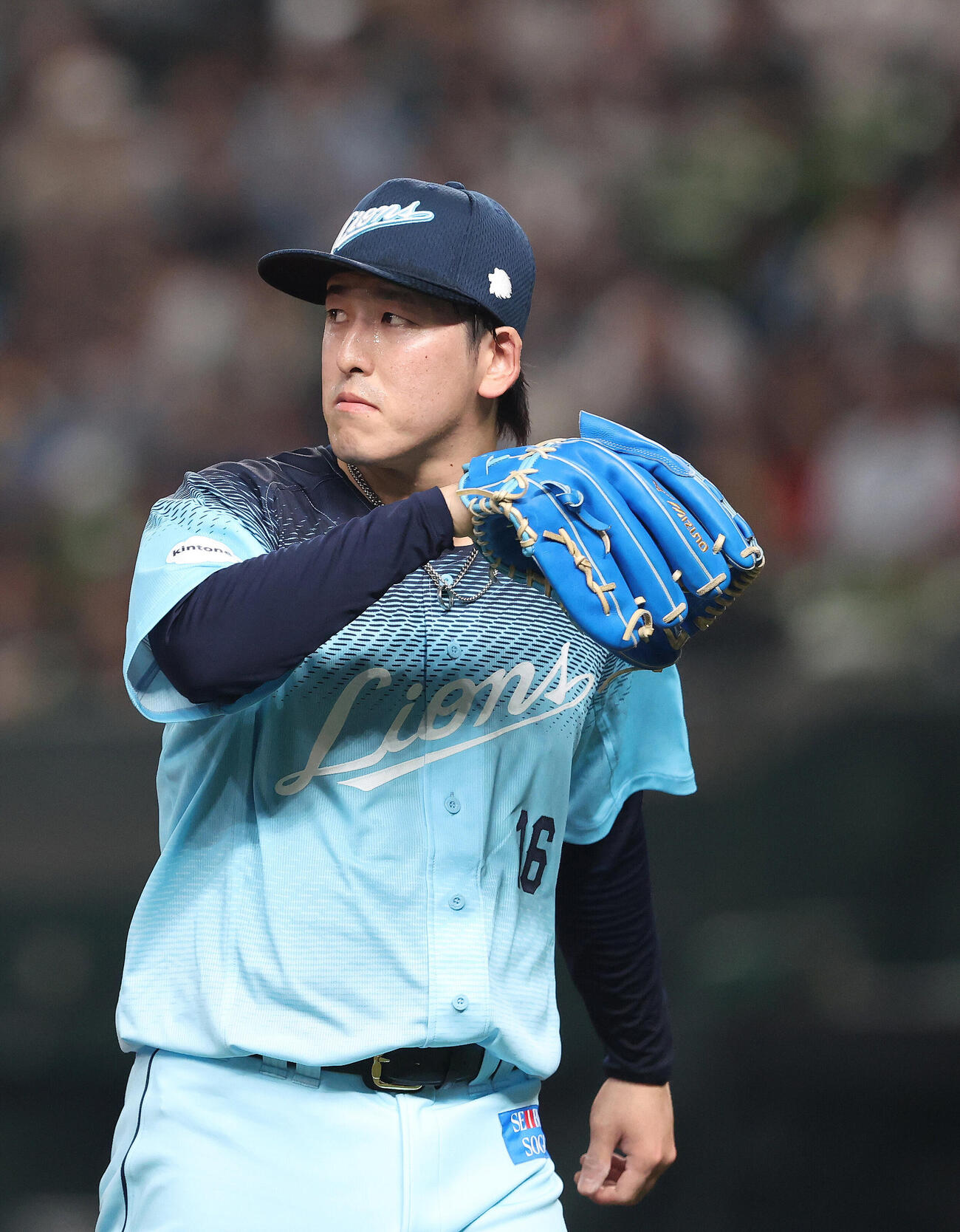西武対オリックス　1回表を抑える隅田知一郎