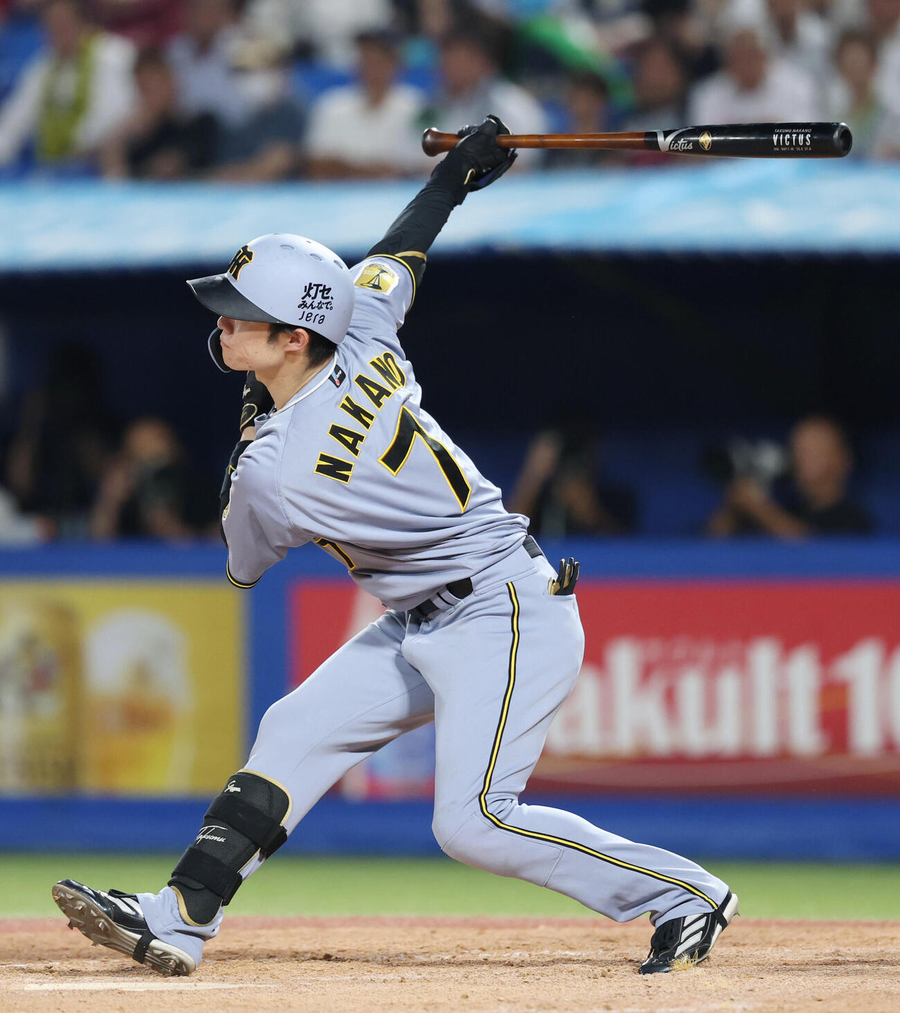 ヤクルト対阪神　3回表阪神2死、安打を放つ中野拓夢（撮影・増田悦実）