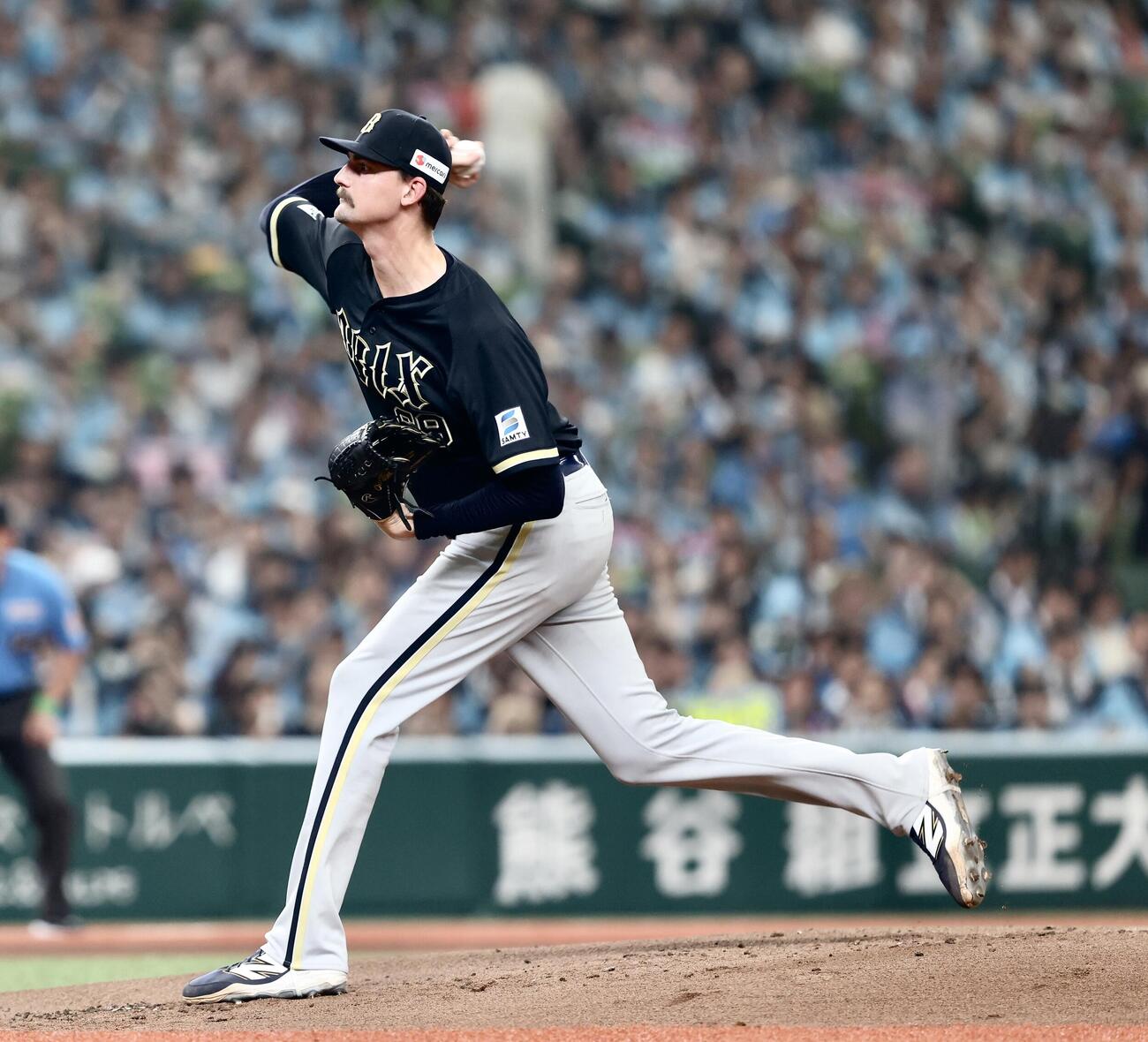 西武対オリックス　先発登板するオリックス・ジェリー（撮影・河田真司）