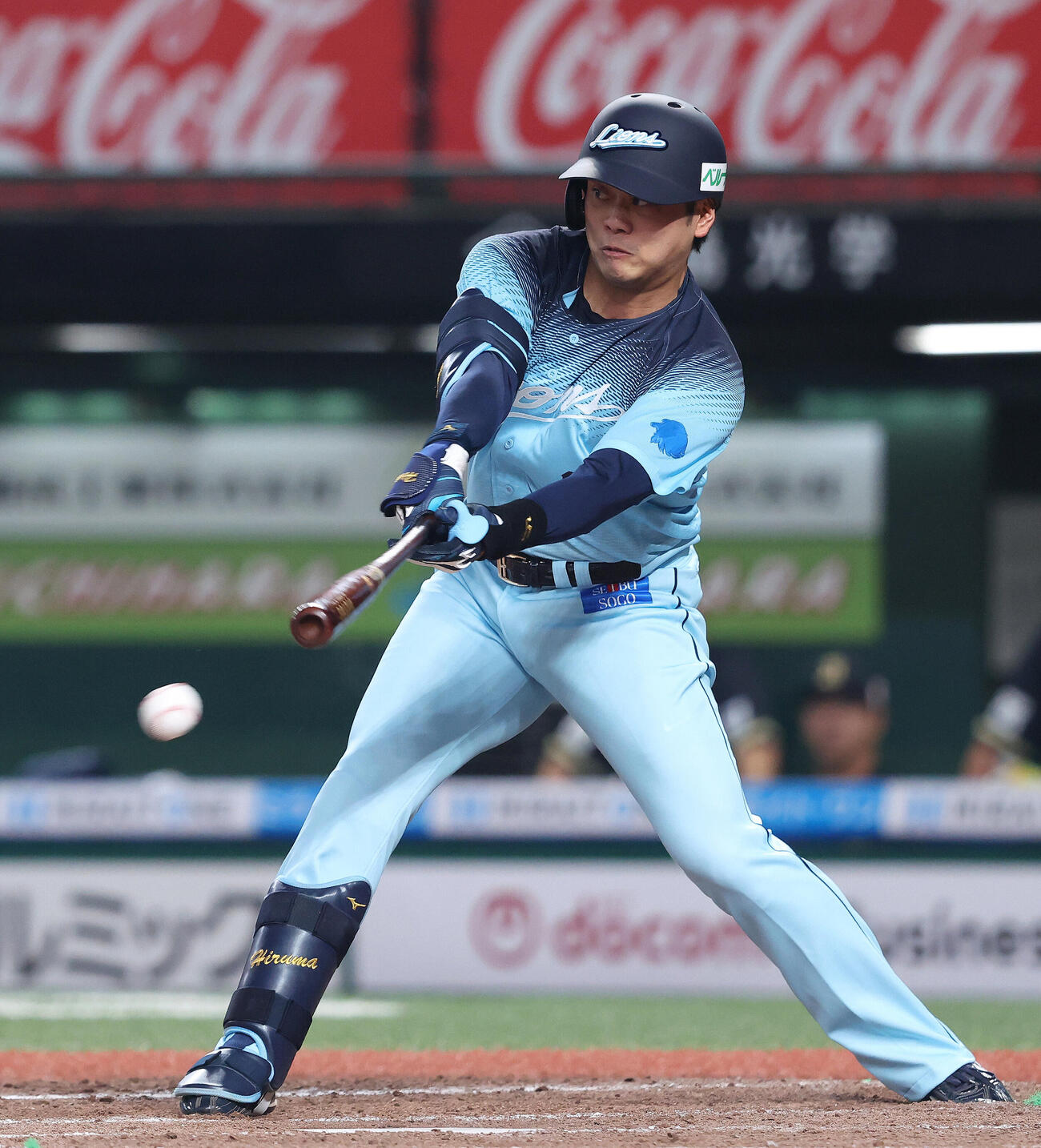 西武対オリックス　7回裏西武1死、二塁内野安打を放つ蛭間拓哉（撮影・河田真司）