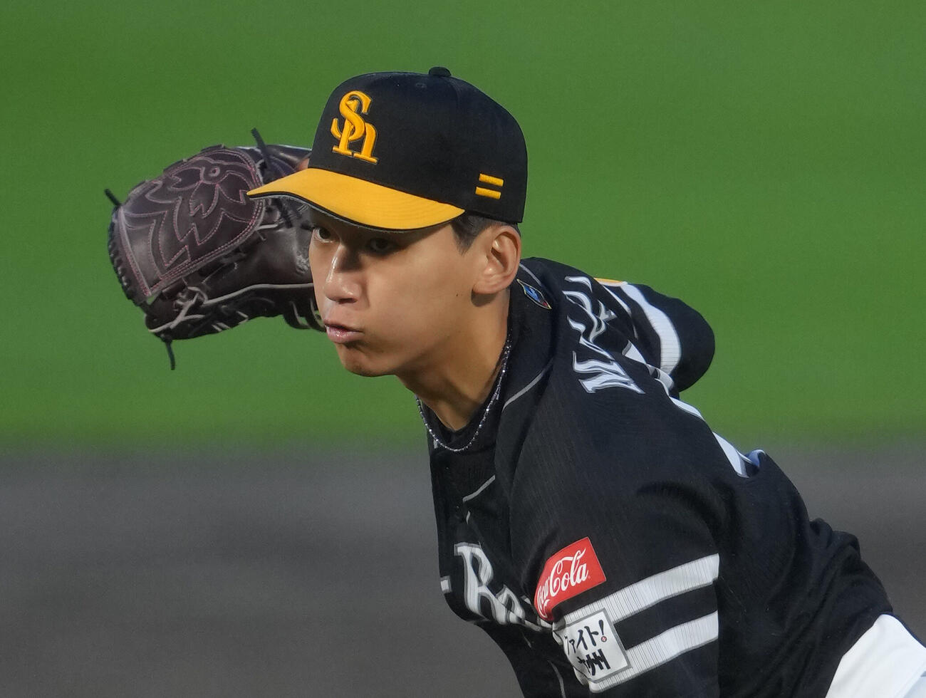 楽天対ソフトバンク　力投するソフトバンク先発の前田悠伍（撮影・足立雅史）