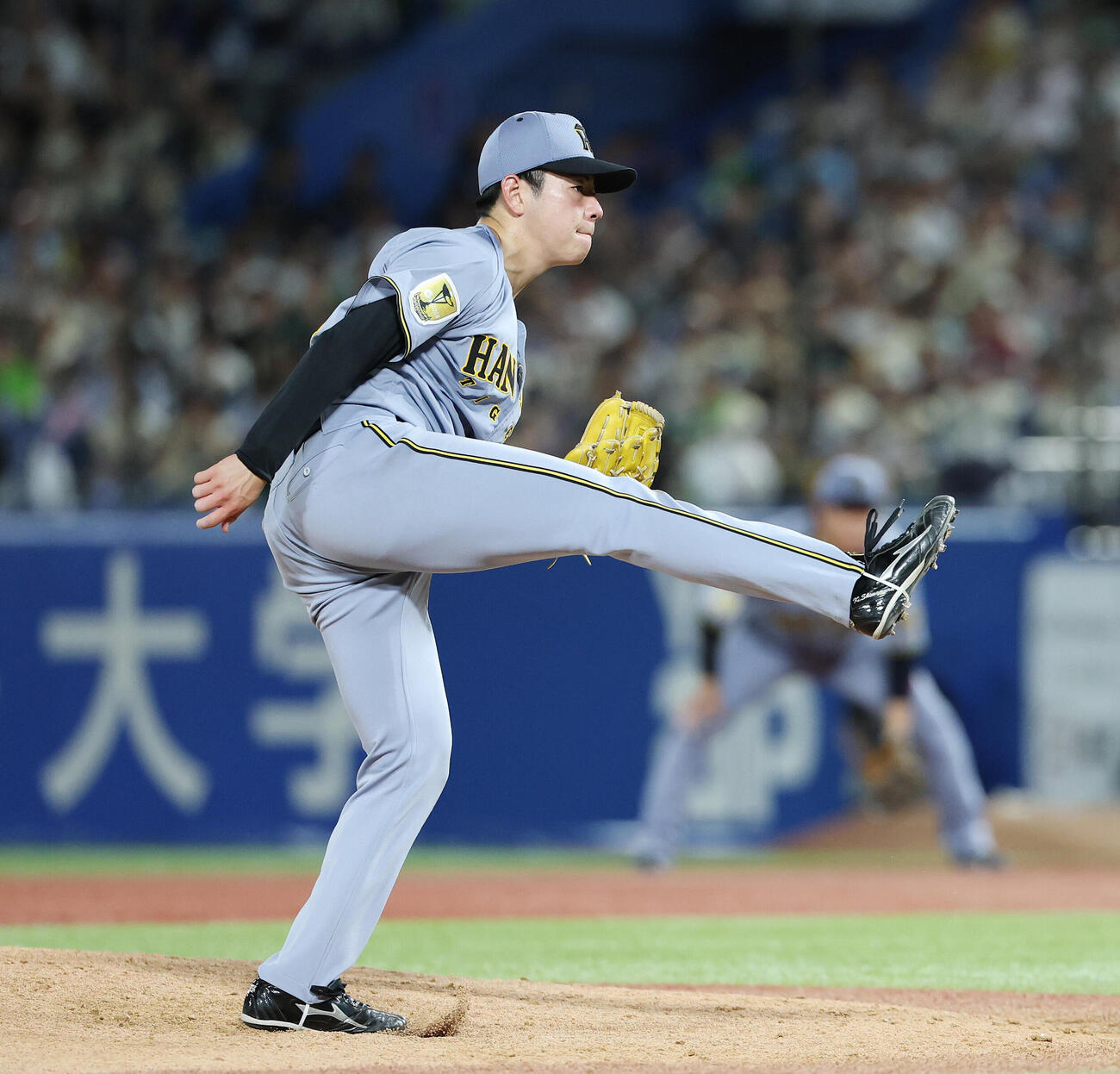 ヤクルト対阪神　阪神先発の下村海翔（撮影・宮地輝）