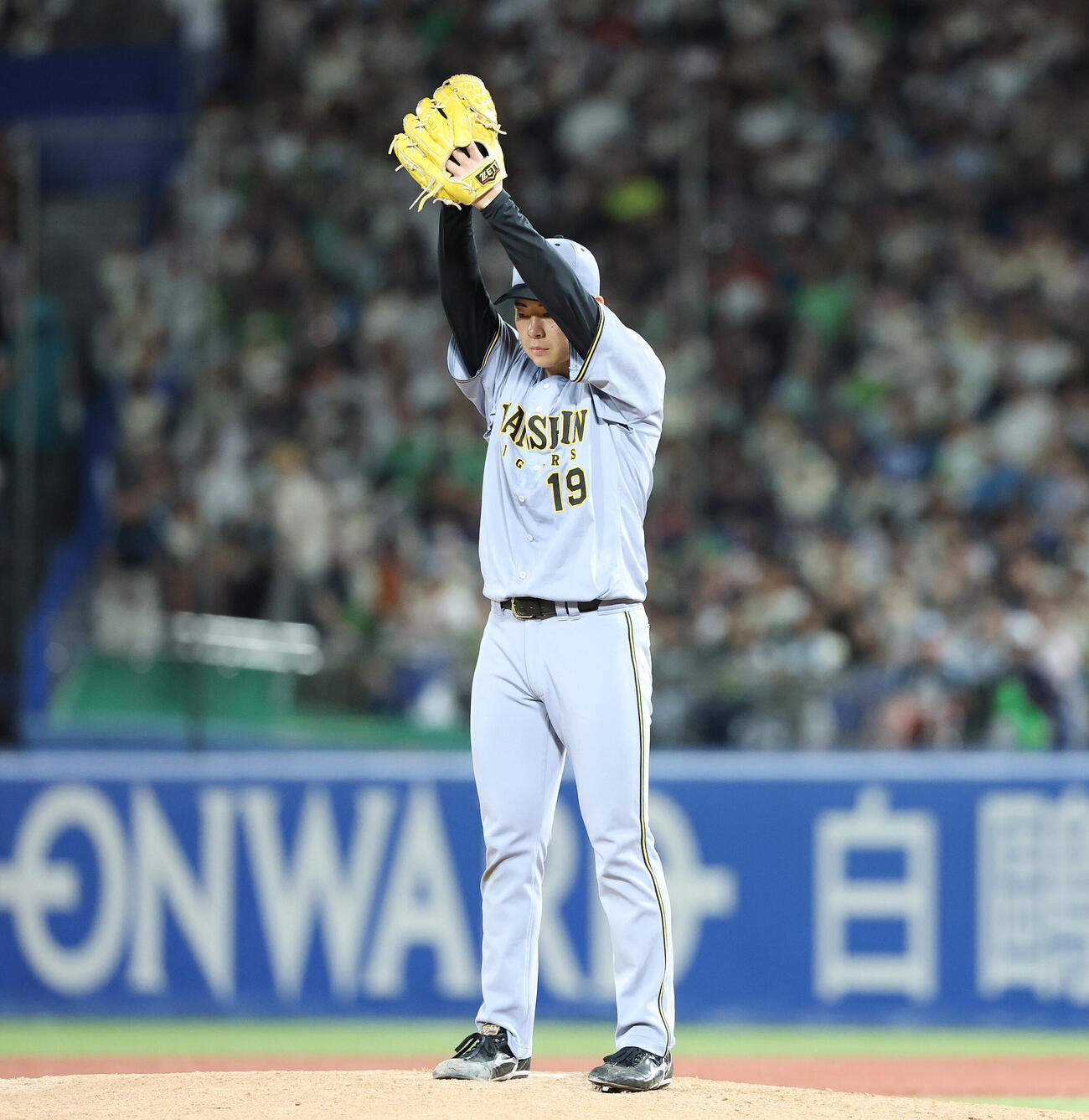 ヤクルト対阪神　阪神先発の下村海翔（撮影・宮地輝）
