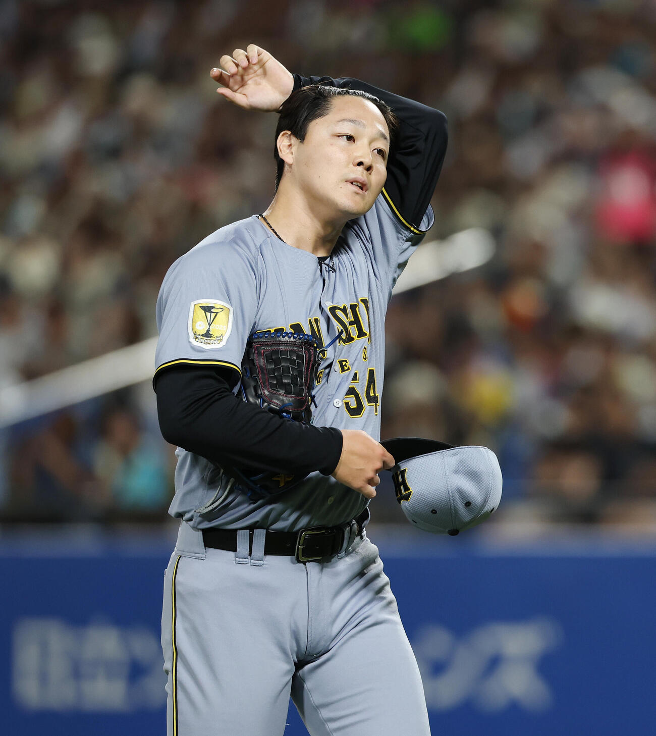 ヤクルト対阪神　7回裏を3者凡退に抑えた阪神木下里都（撮影・宮地輝）