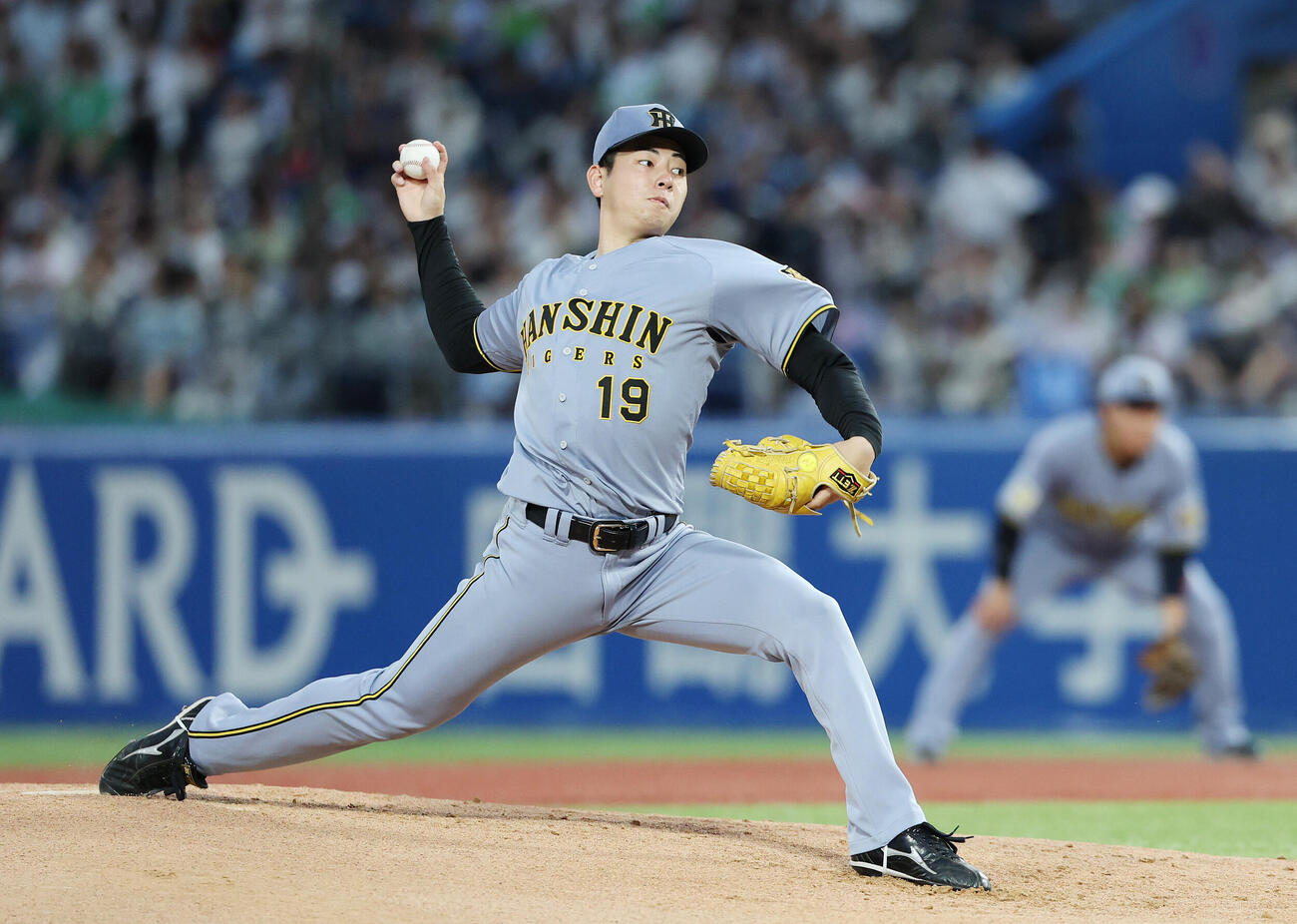 ヤクルト対阪神　阪神先発の下村海翔（撮影・宮地輝）