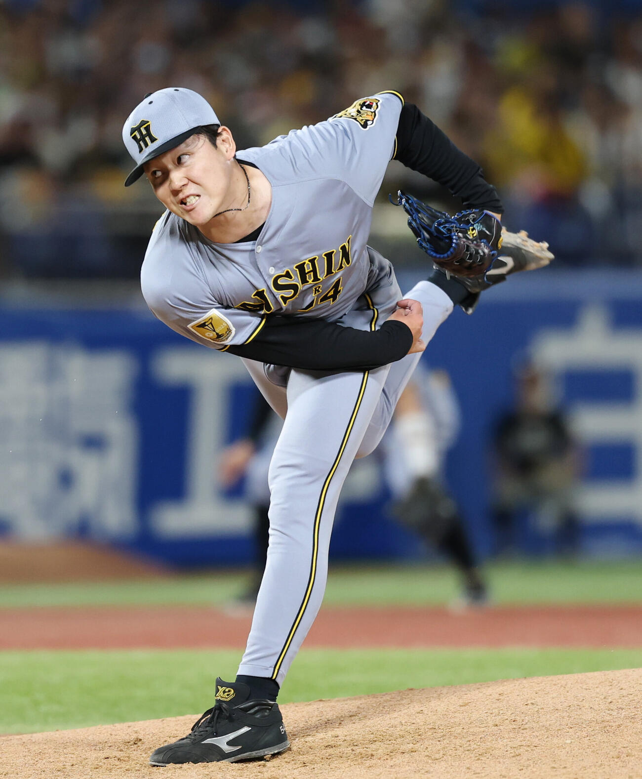 ヤクルト対阪神　阪神3番手で登板し力投する木下里都（撮影・増田悦実）