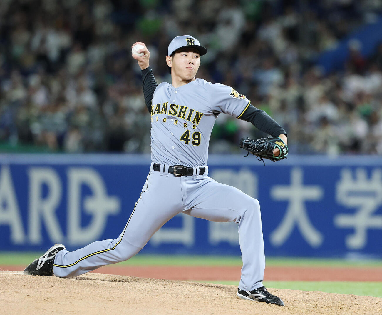 ヤクルト対阪神　最後を締めた阪神5番手の工藤泰成（撮影・宮地輝）