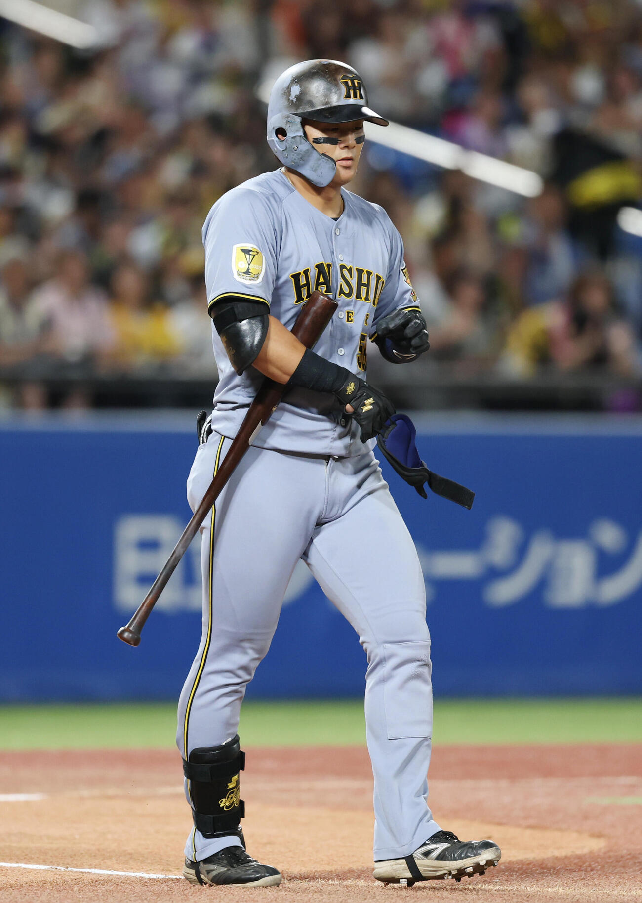 ヤクルト対阪神　6回表阪神1死、四球を選ぶ前川右京（撮影・増田悦実）