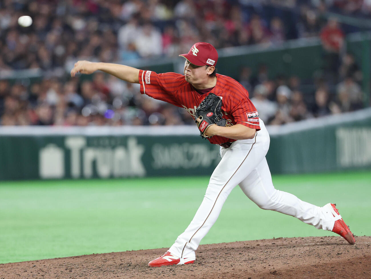 オリックス対楽天　楽天5番手の藤平尚真（撮影・宮地輝）