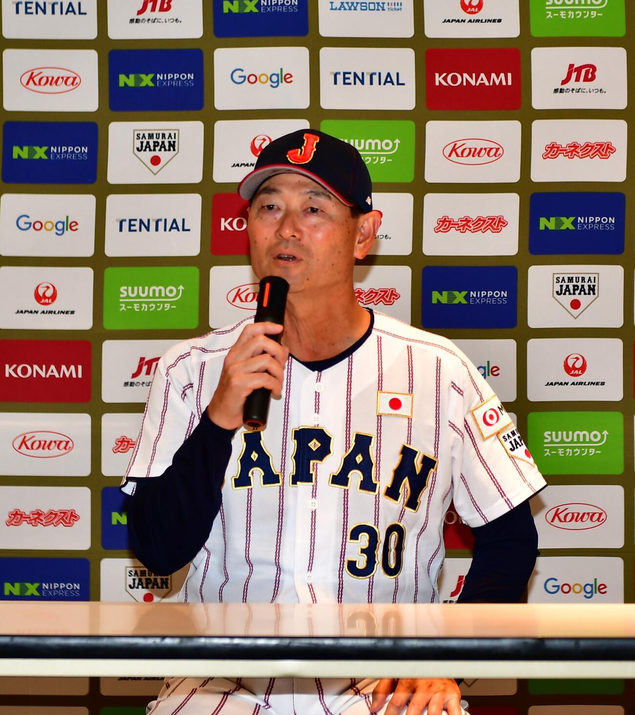 侍ジャパンU－12日本代表の「第12回BFA U12アジア野球選手権」出場へ向けて会見した桑田真澄監督（撮影・松尾幸之介）