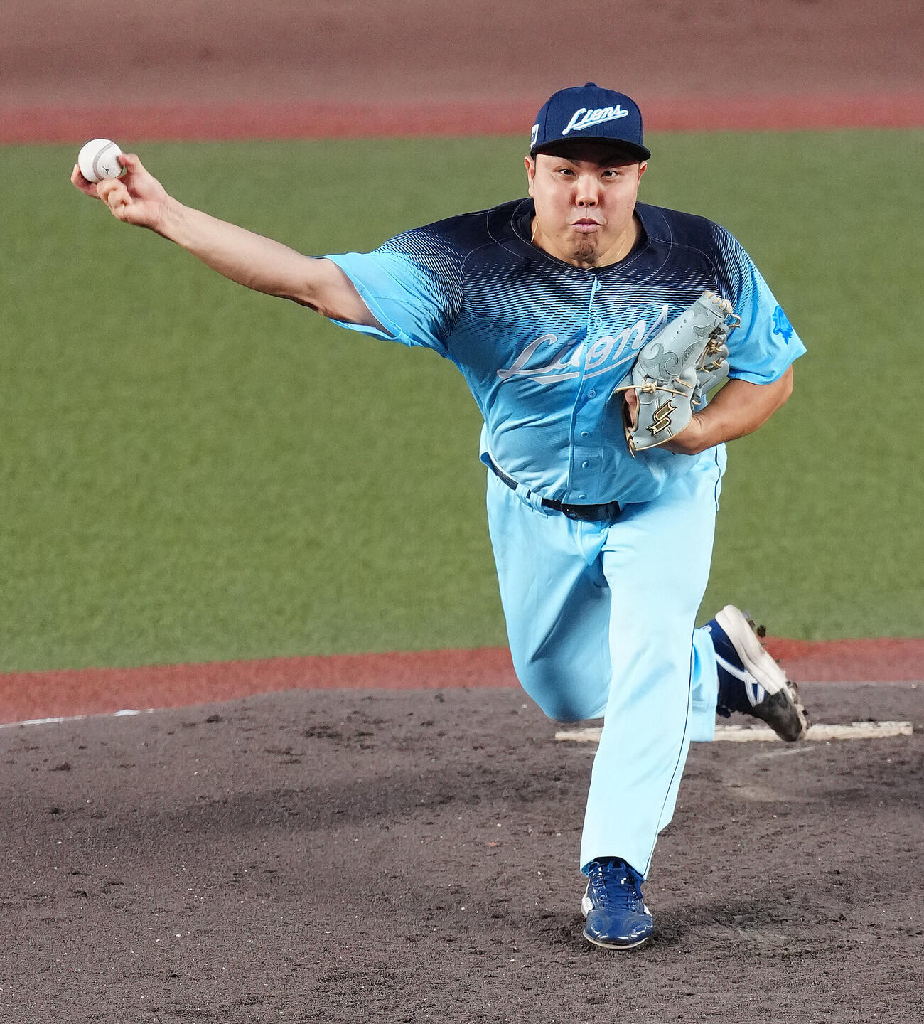 ロッテ対西武　先発し力投する西武平良海馬（撮影・鈴木みどり）
