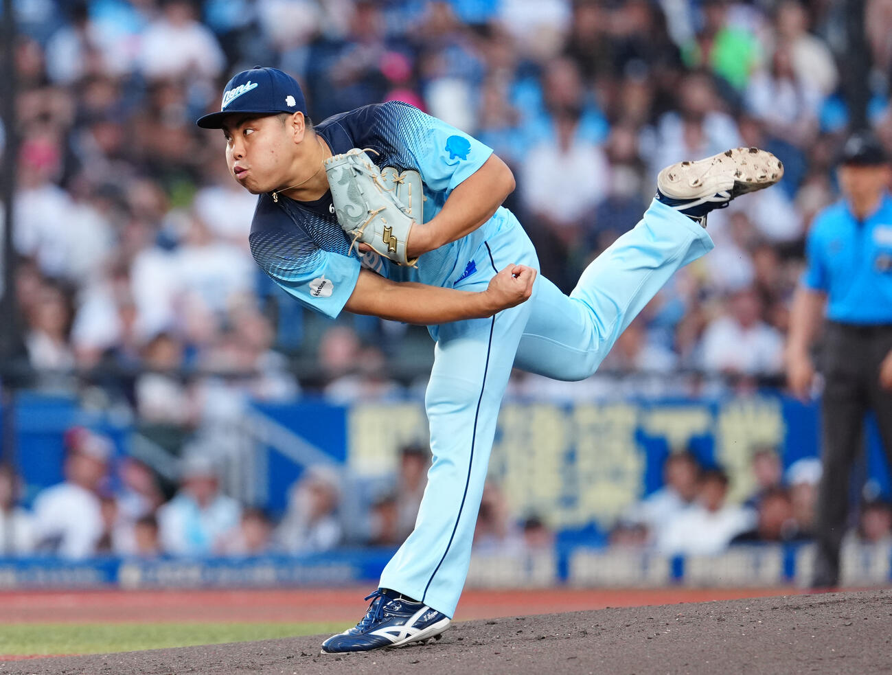 ロッテ対西武　先発し力投する西武平良海馬（撮影・鈴木みどり）