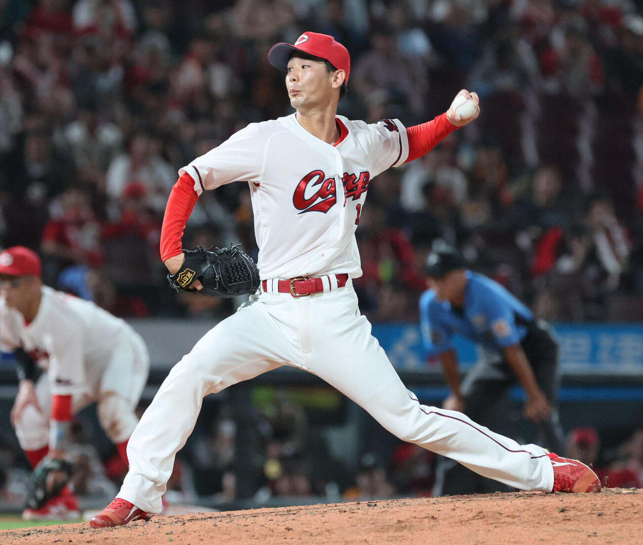 広島対巨人　9回表巨人、広島5番手の森浦大輔（撮影・加藤孝規）
