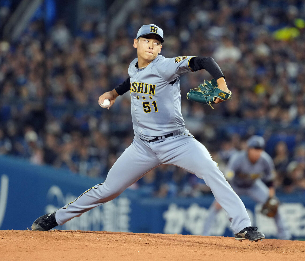 DeNA対阪神　5回からマウンドに上がった阪神早川太貴（撮影・たえ見朱実）