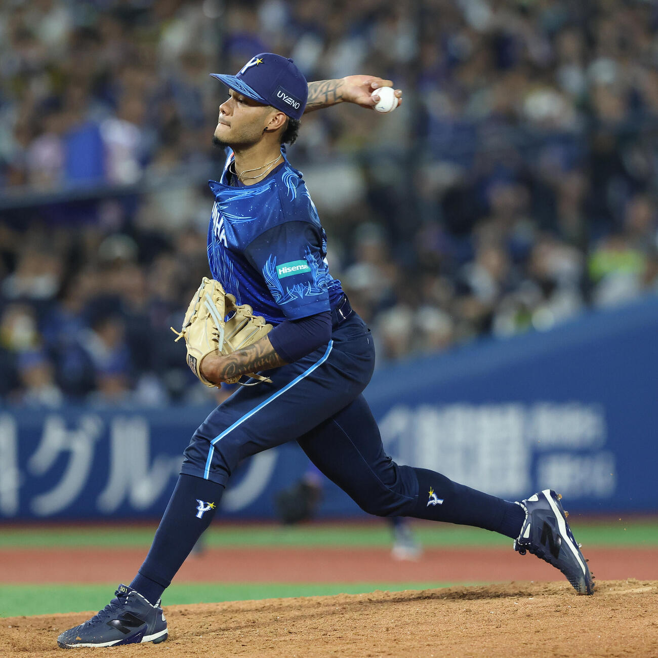 DeNA対阪神　8回表、力投するマルセリーノ（撮影・河田真司）
