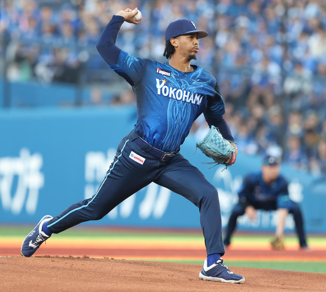DeNA対阪神　DeNA先発のビド（撮影・河田真司）