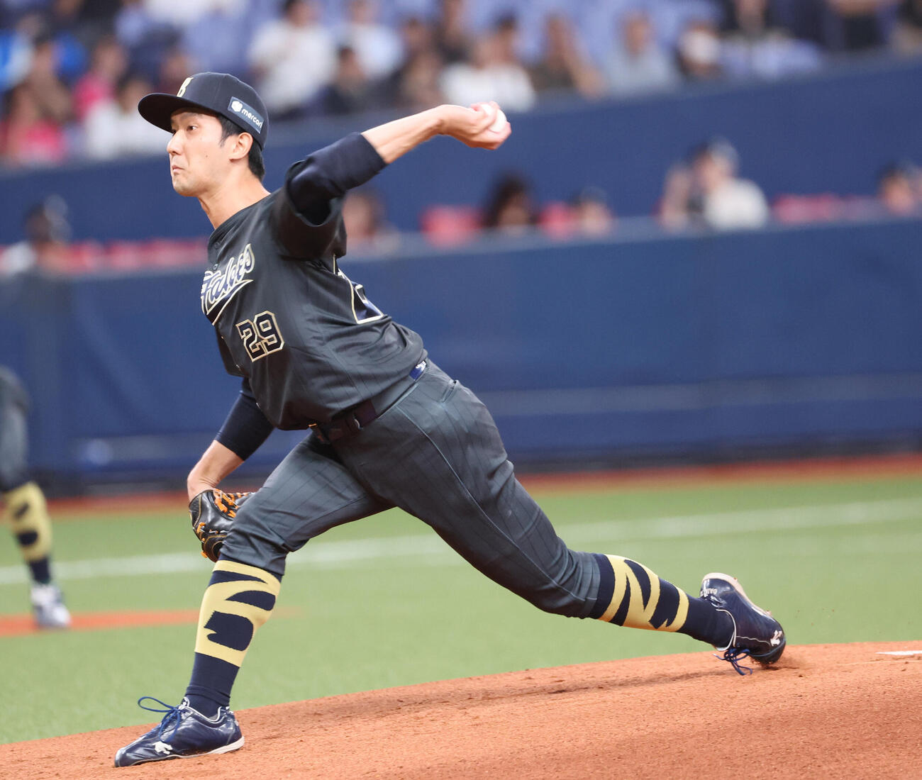 オリックス対楽天　力投するオリックス先発の田嶋大樹（撮影・西尾就之）