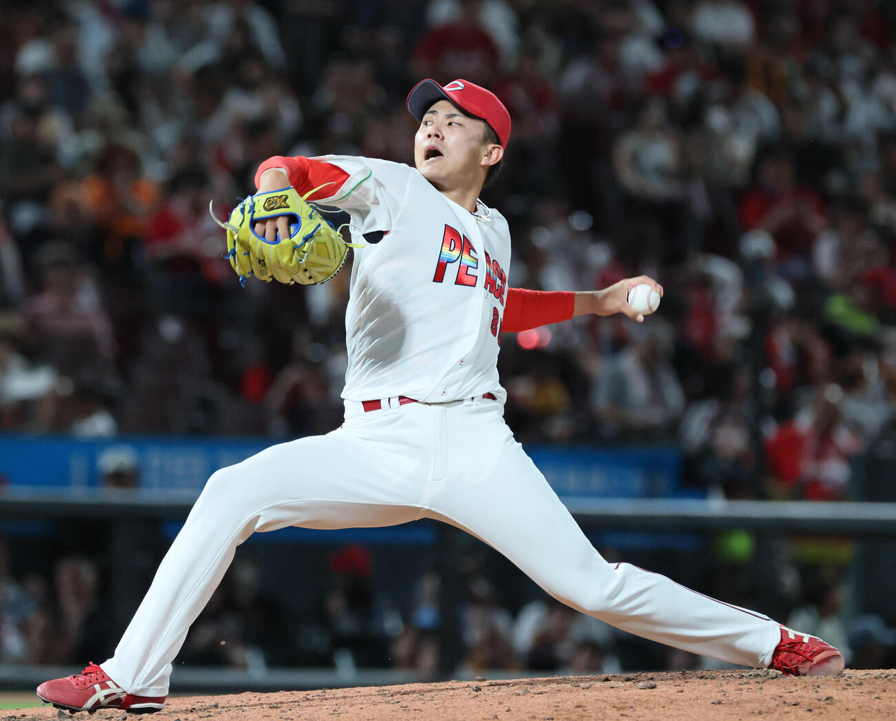 広島対巨人　ピースナイター2026 7回表巨人、広島4番手の辻大雅（撮影・加藤孝規）
