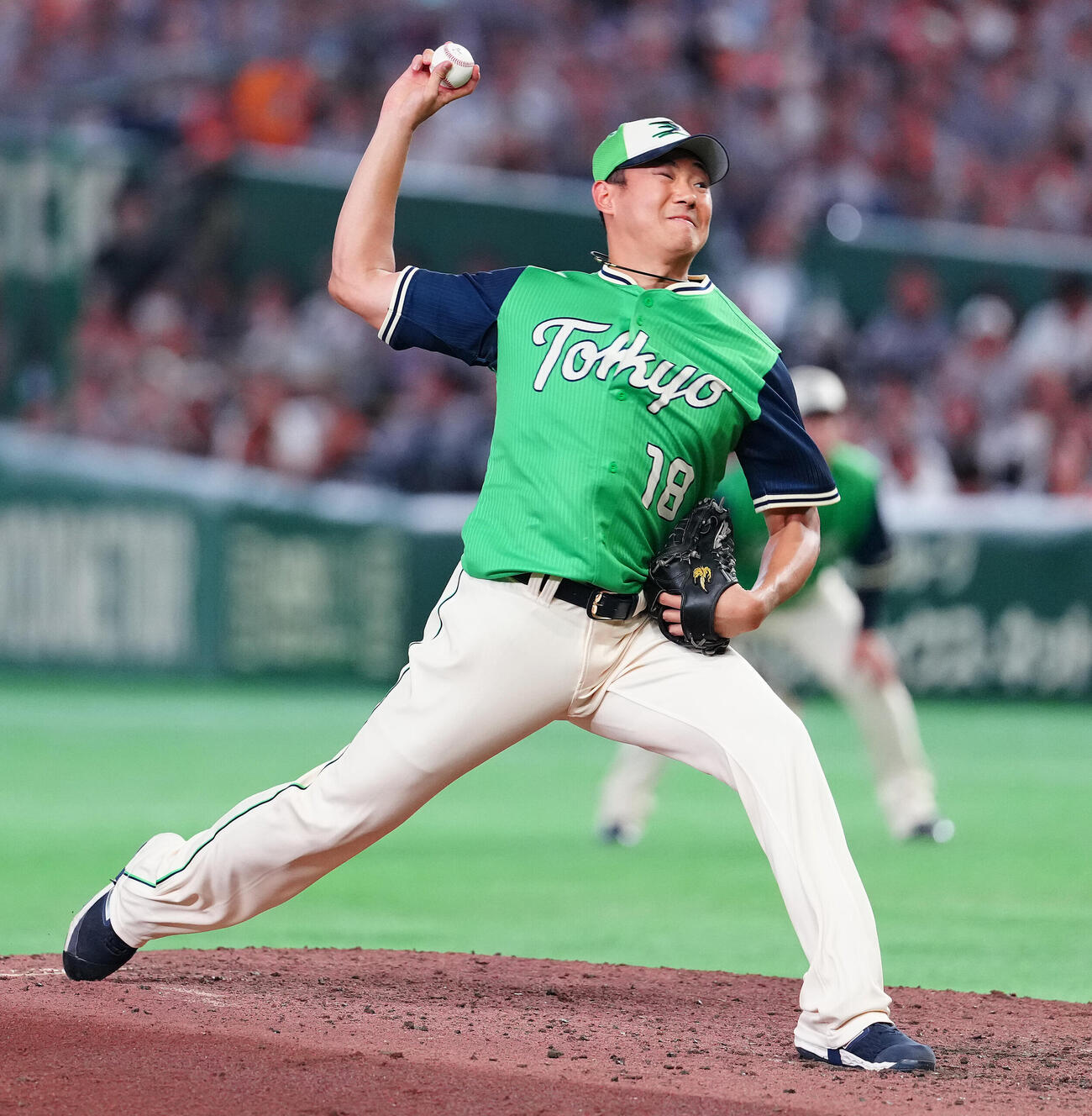 巨人対ヤクルト　先発し力投するヤクルト奥川恭伸（撮影・鈴木みどり）