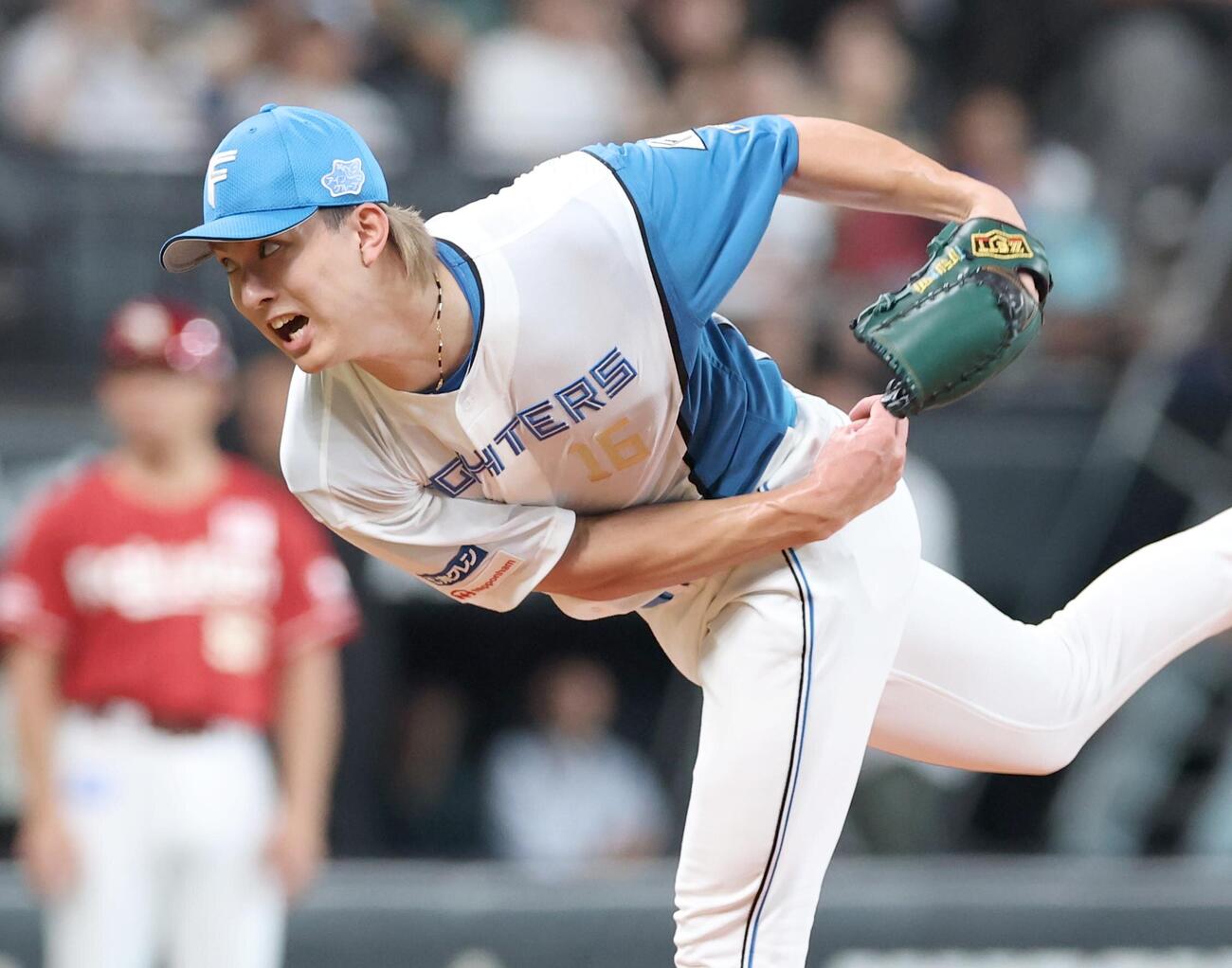 日本ハム対楽天　日本ハム先発の達孝太（撮影・黒川智章）