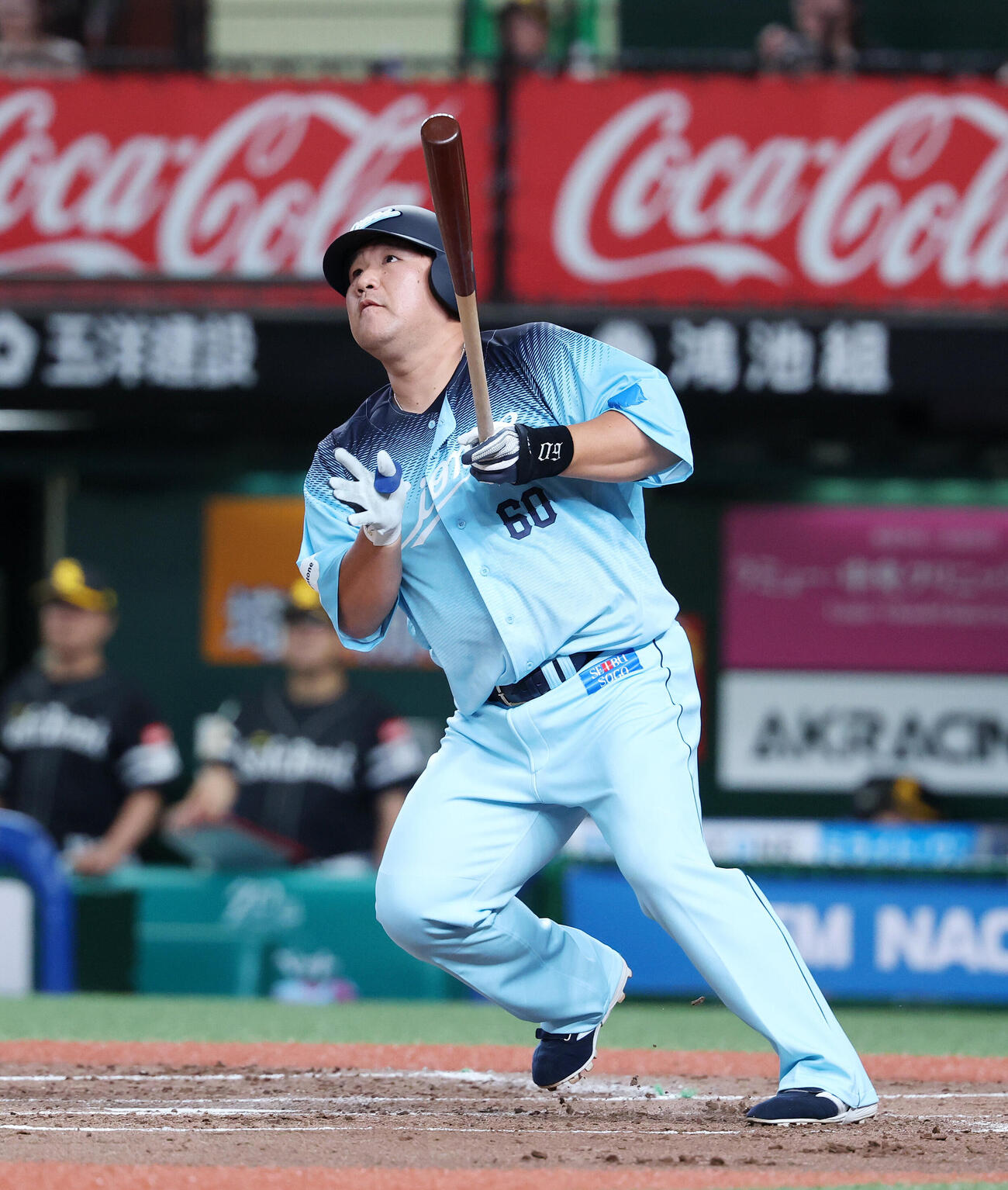 西武対ソフトバンク　1回裏西武2死一塁、中村剛也は遊飛（撮影・鈴木正人）