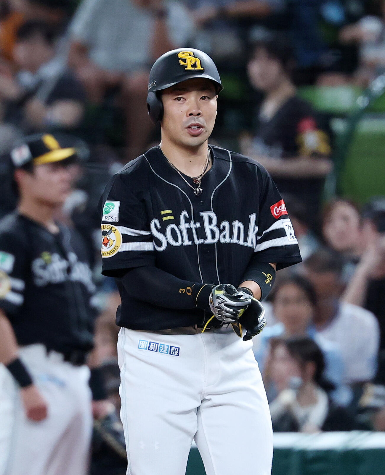 西武対ソフトバンク　1回表ソフトバンク2死、近藤健介は右前打を放つ（撮影・鈴木正人）
