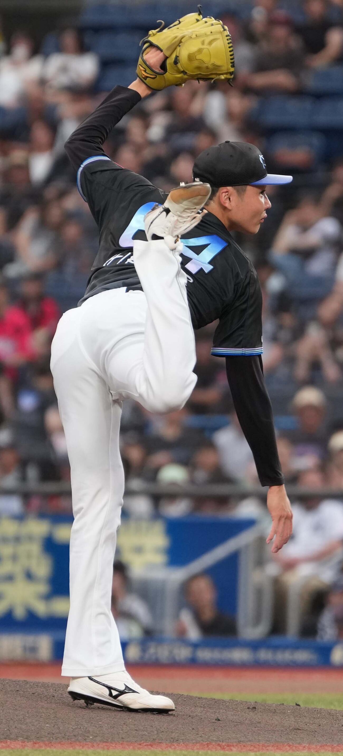 ロッテ対オリックス　ロッテ先発の広池康志郎（撮影・小沢裕）