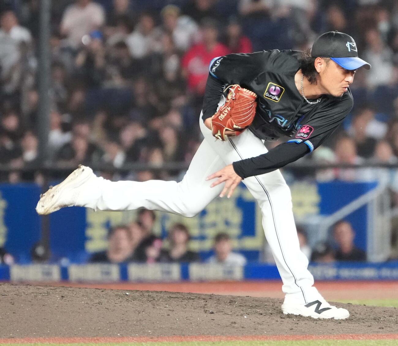 ロッテ対オリックス　ロッテ2番手で登板した坂本光士郎（撮影・小沢裕）