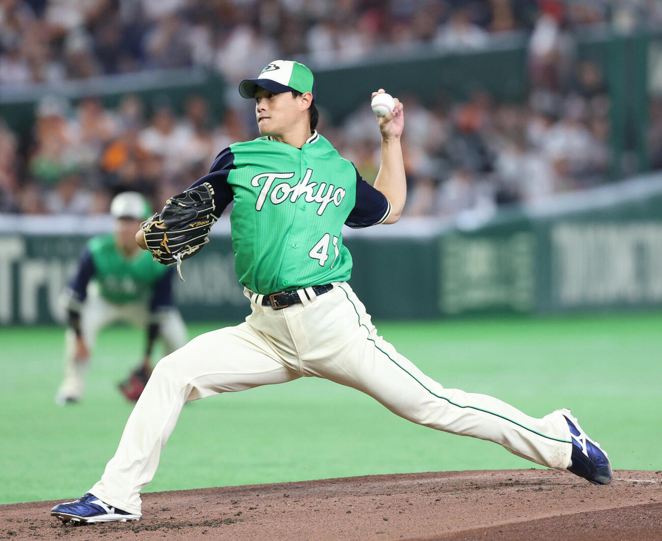 巨人対ヤクルト　先発し力投するヤクルト高橋奎二（撮影・増田悦実）