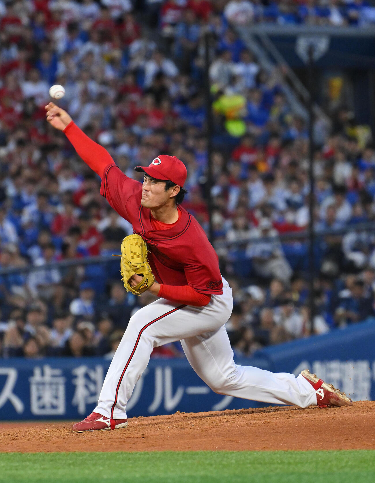 DeNA対広島　広島先発の斉藤優汰（撮影・滝沢徹郎）